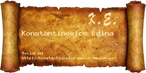 Konstantinovics Edina névjegykártya