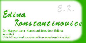 edina konstantinovics business card